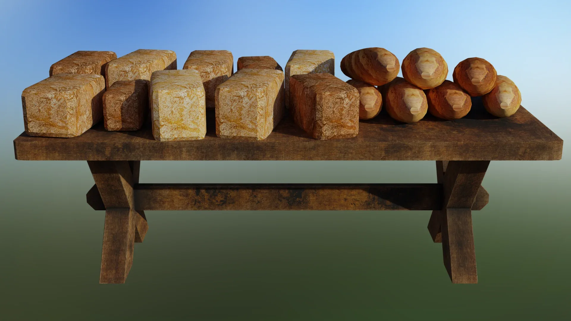 Medieval Bread Table Set