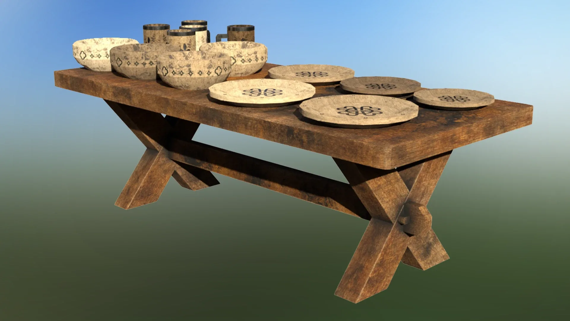 Medieval Dinnerware Table Set