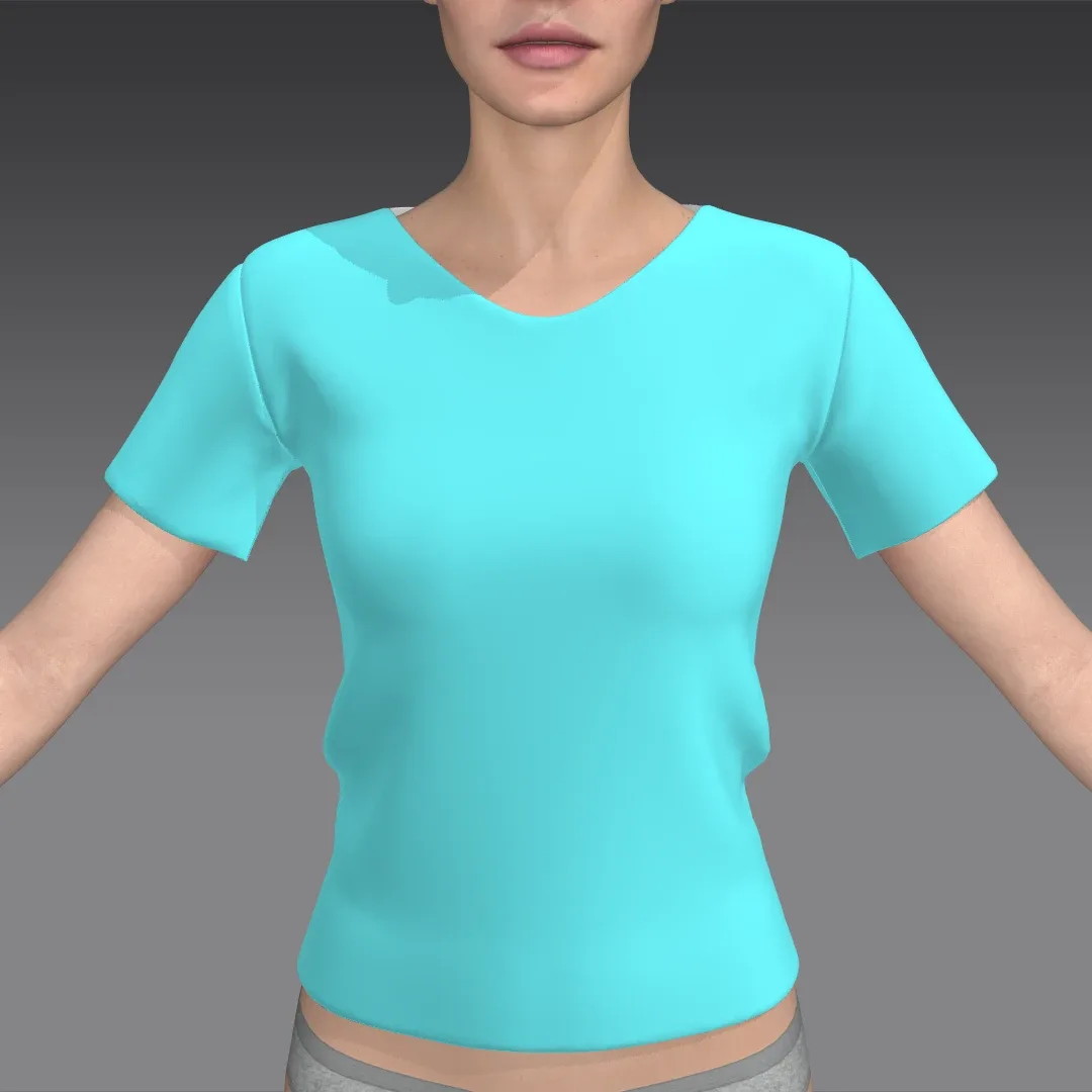 T-shirt (Marvelous Designer & Clo3d & OBJ & FBX & Texture)