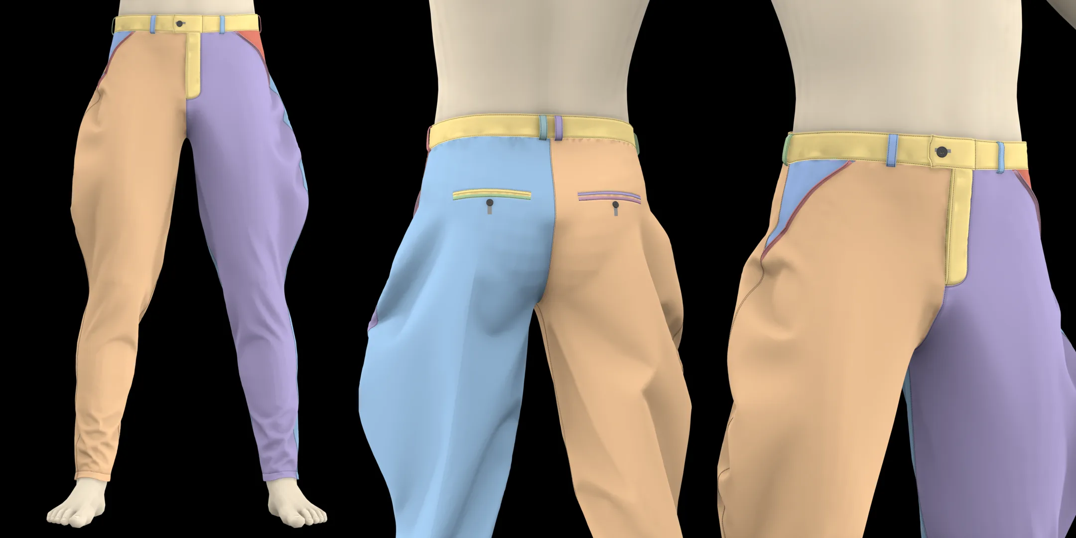 Male Pants Pack. ZPRJ Projects (Genesis 8 avatar)