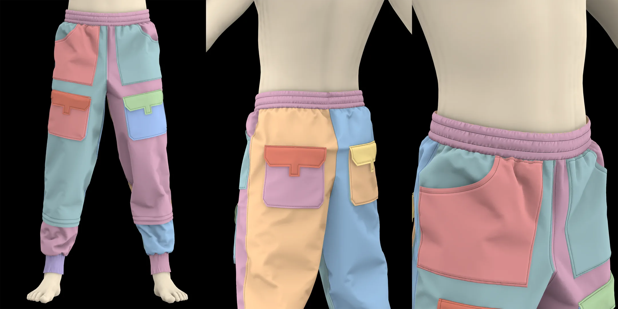 Male Pants Pack. ZPRJ Projects (Genesis 8 avatar)