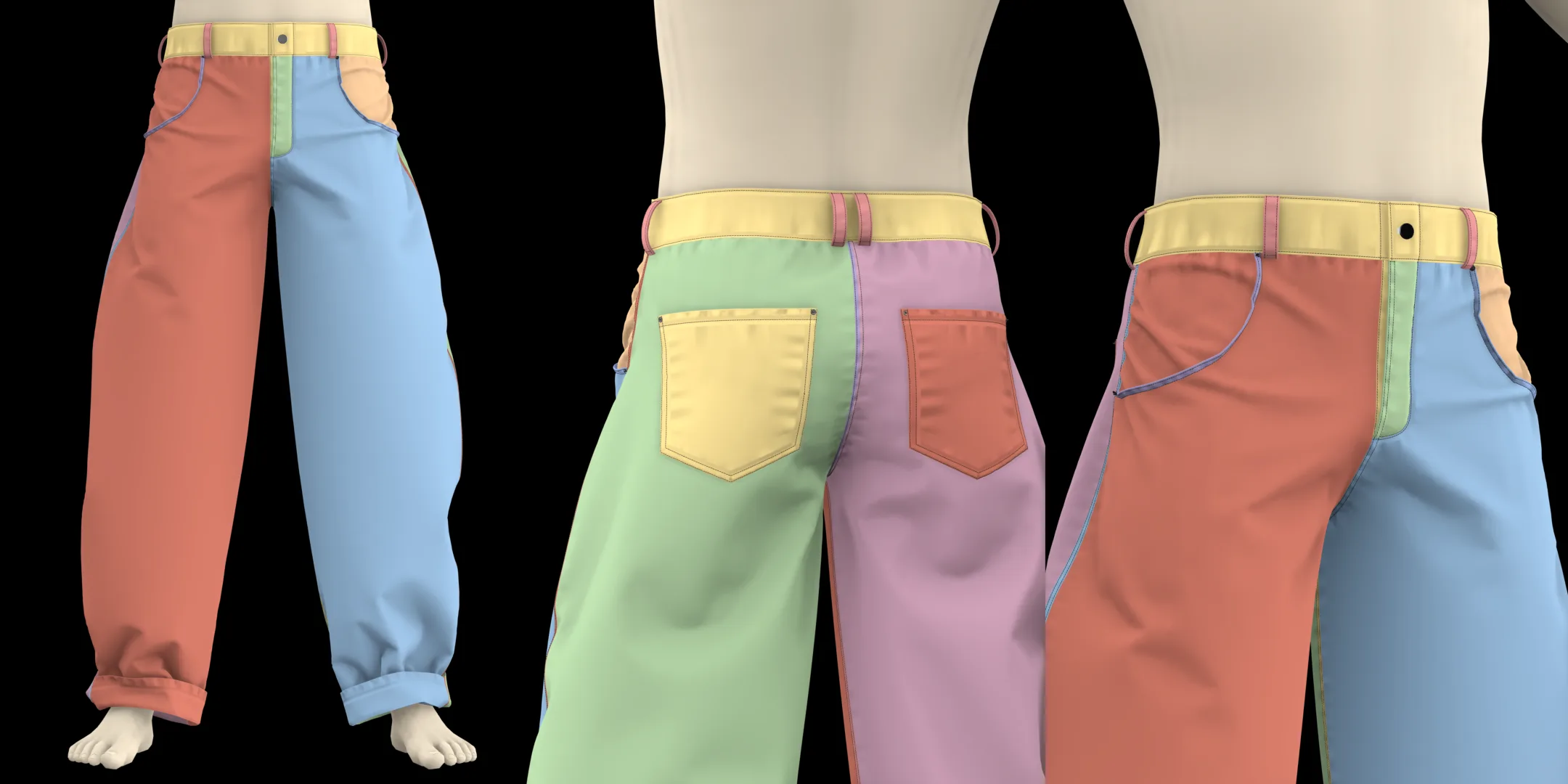 Male Pants Pack. ZPRJ Projects (Genesis 8 avatar)