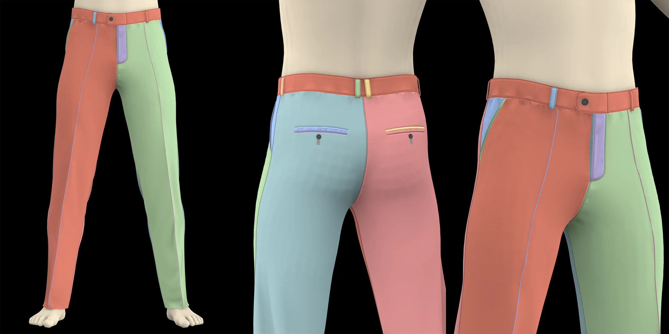 Male Pants Pack. ZPRJ Projects (Genesis 8 avatar)