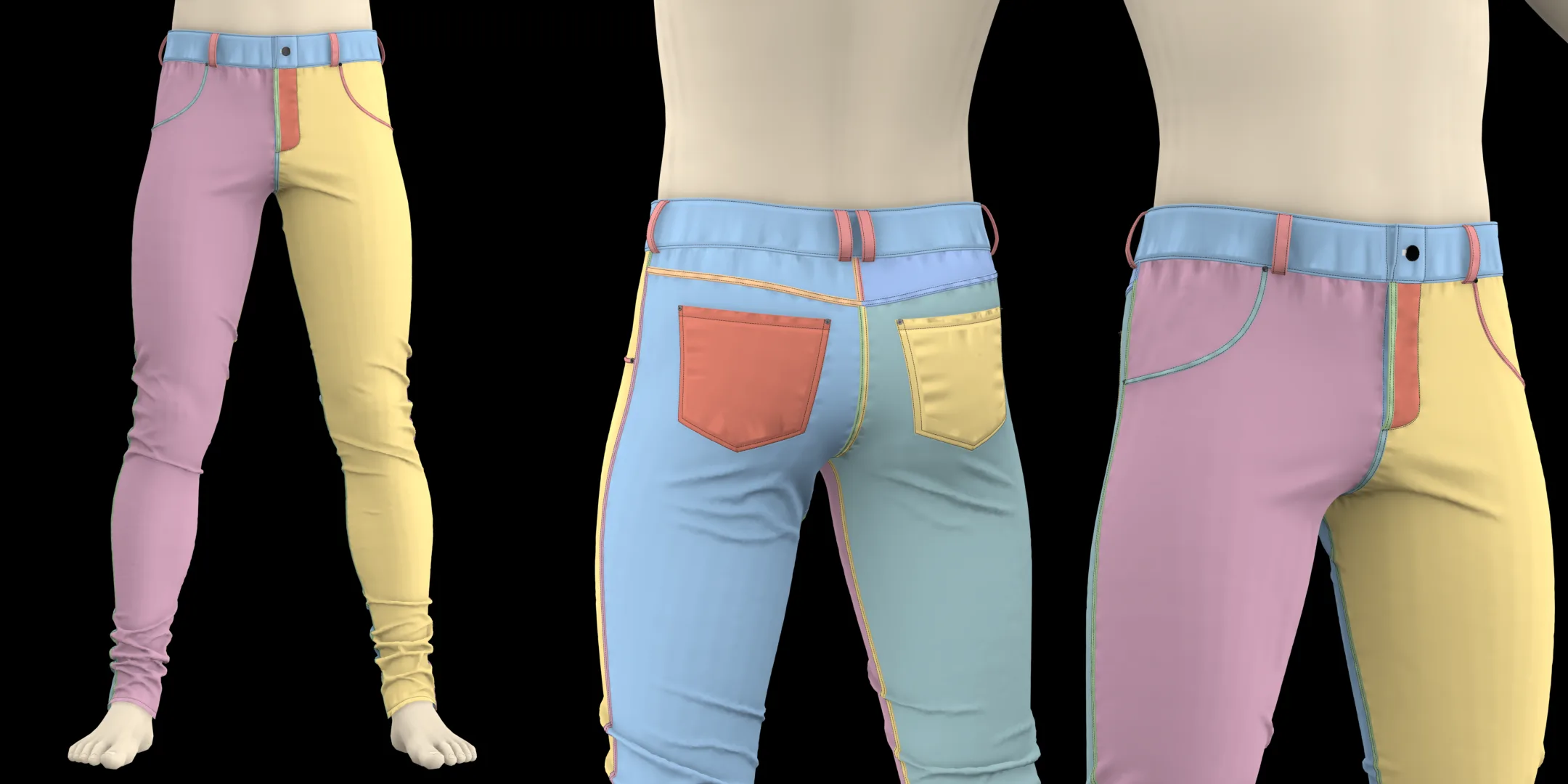 Male Pants Pack. ZPRJ Projects (Genesis 8 avatar)