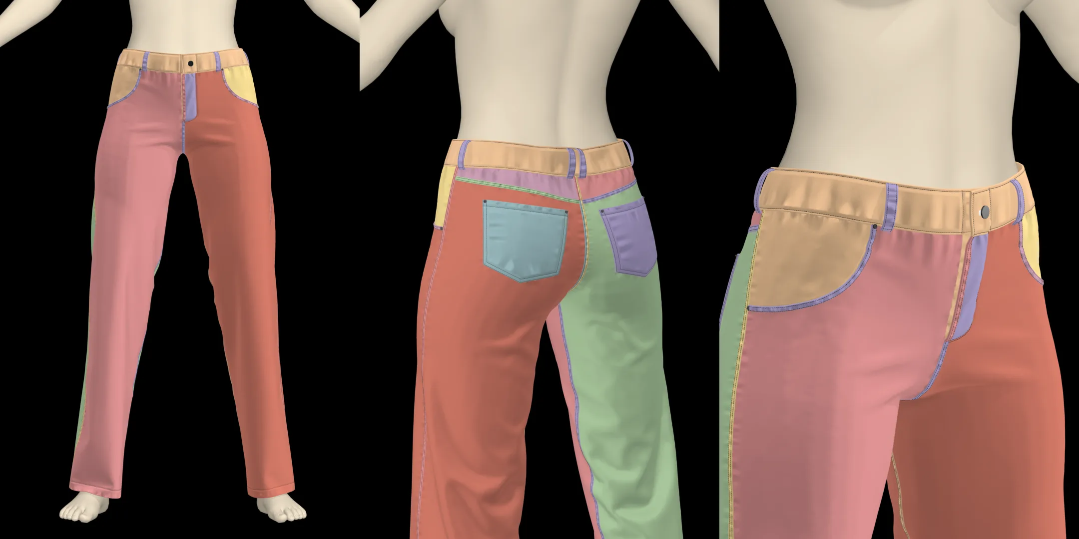 Female Pants Pack. ZPRJ Projects (Genesis 8 avatar)