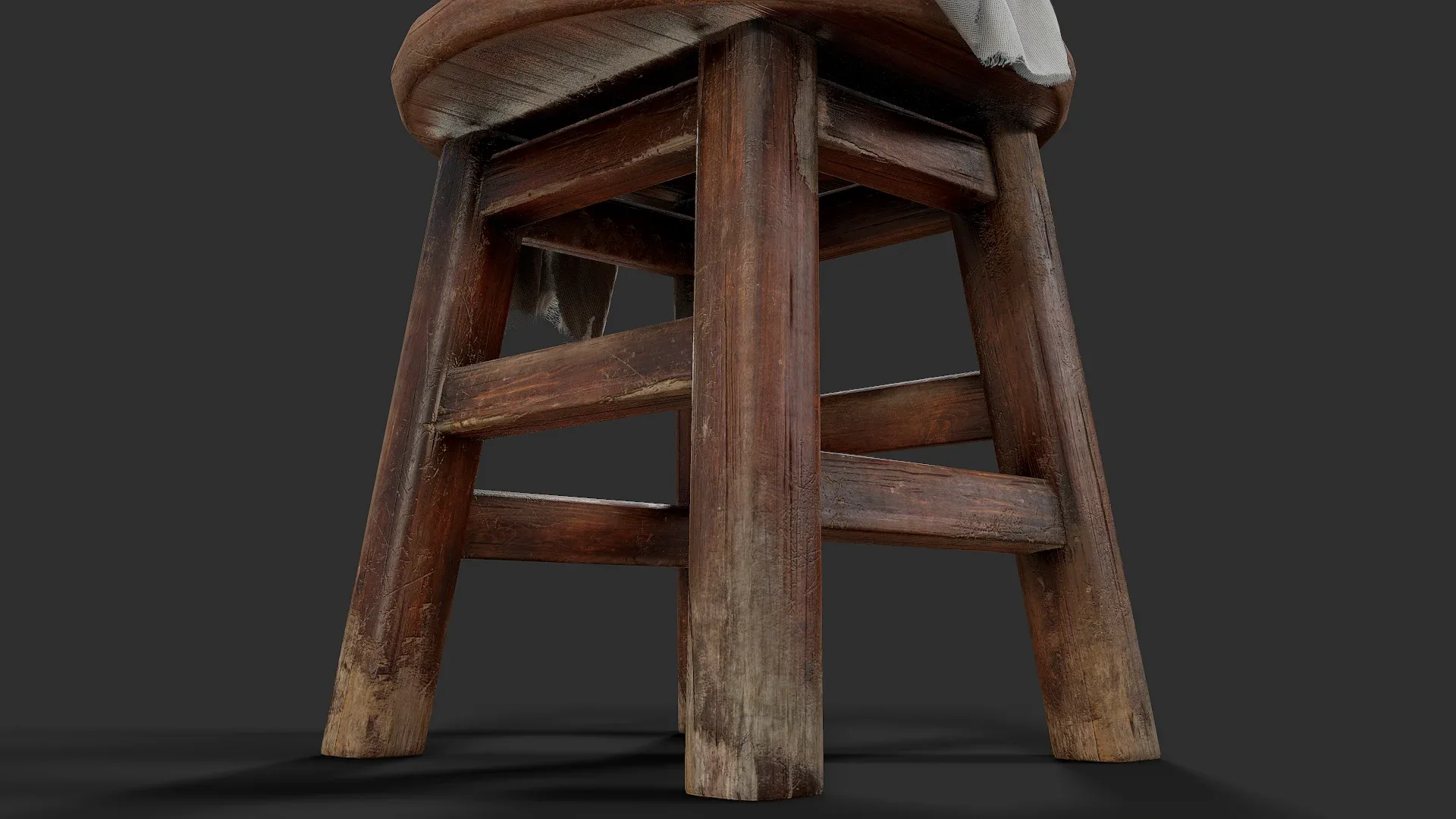 Old Wooden Stool Full Creation Process + Game Ready