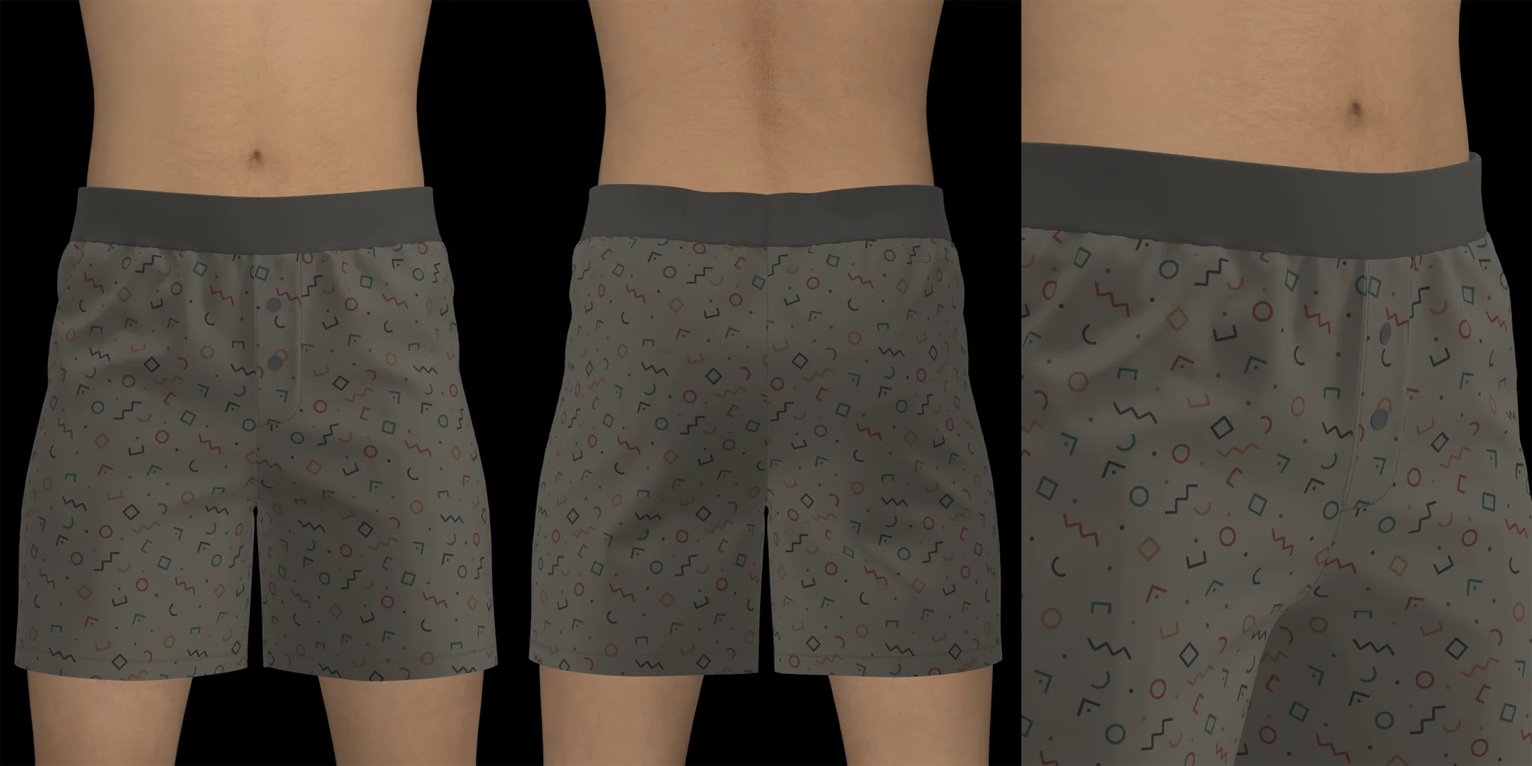 Male Underwear Pack. MD / CLO 3D / Gen 8 / zprj obj fbx