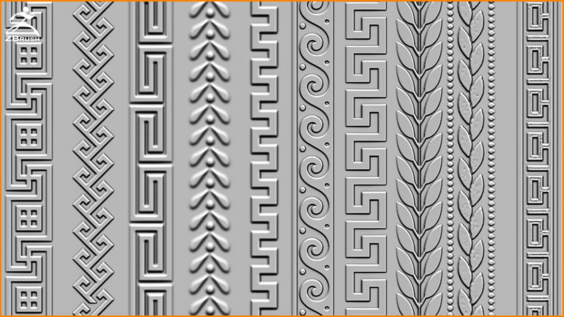 Greek Ornaments Brush for ZBrush