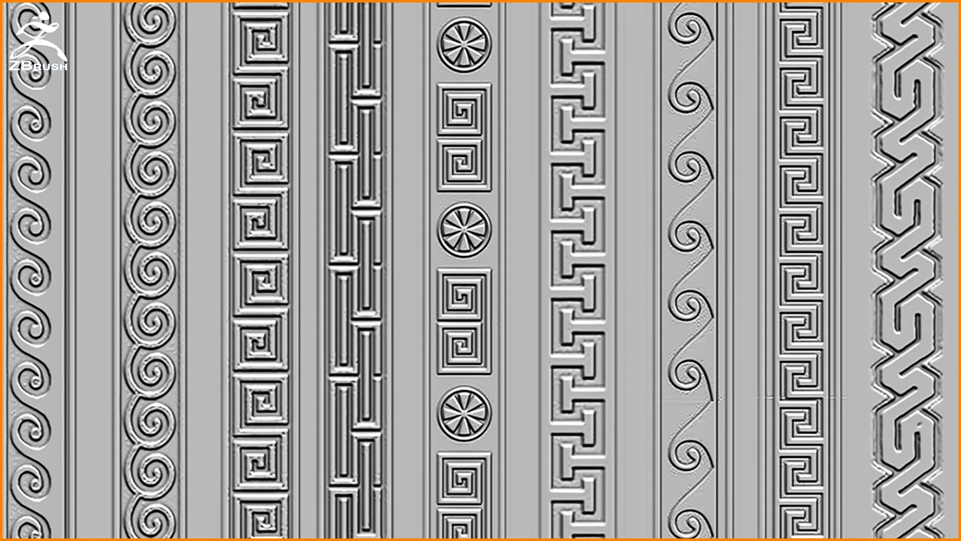 Greek Ornaments Brush for ZBrush