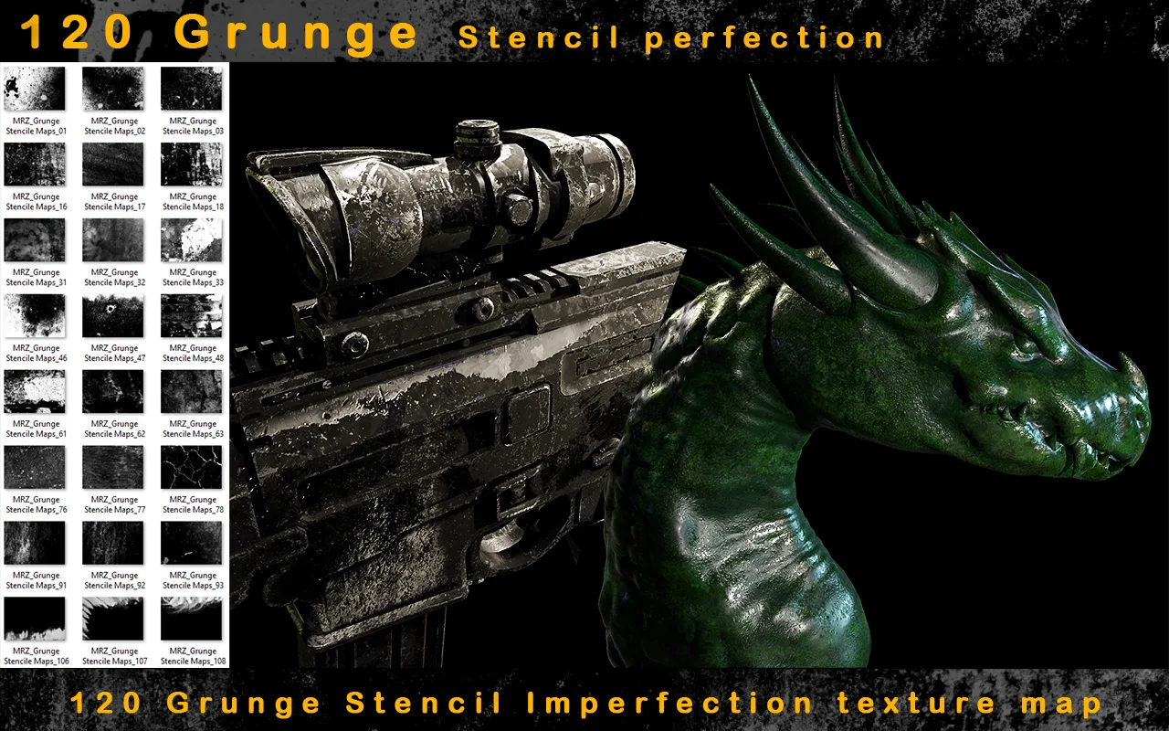 120 Grunge Stencil Imperfection - VOL 02