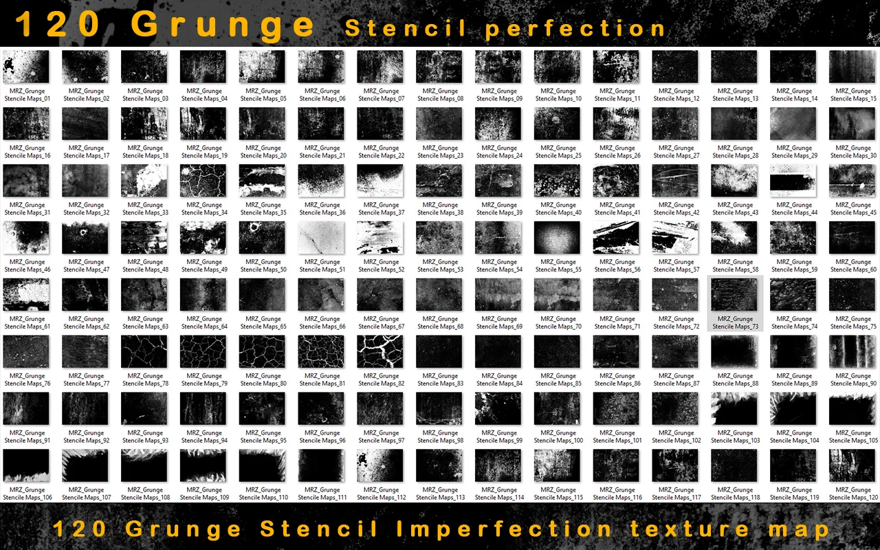 120 Grunge Stencil Imperfection - VOL 02