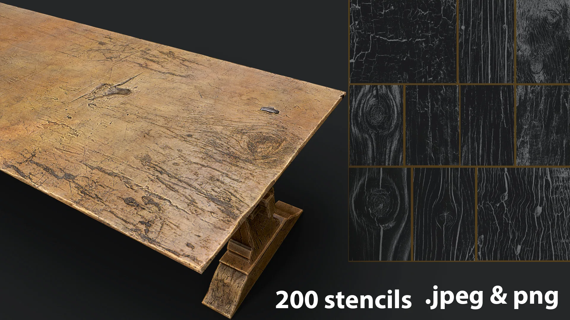 200 Wood Stencils - Vol.1