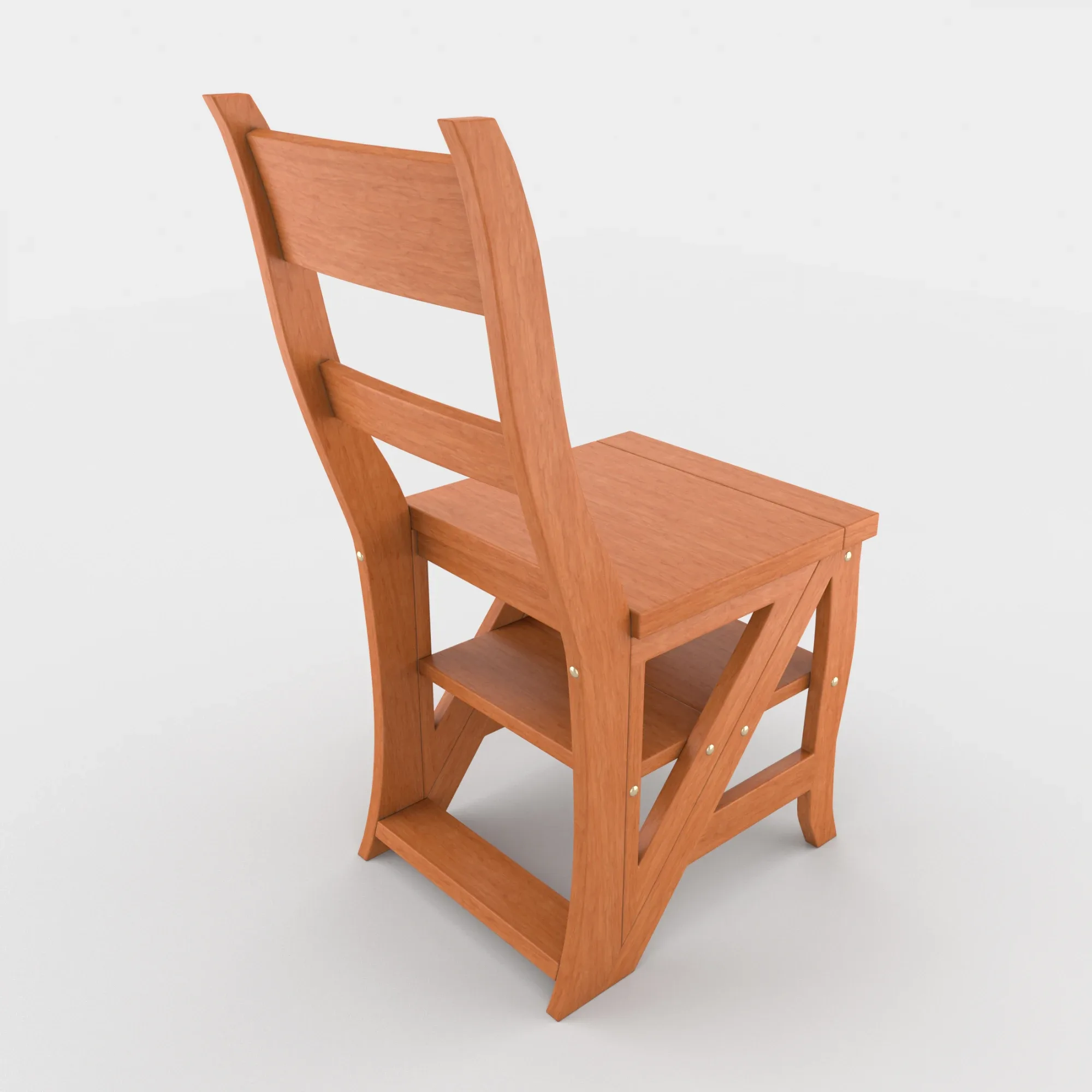 Ladder Chair + Rigging and Animation (4 wood versions)