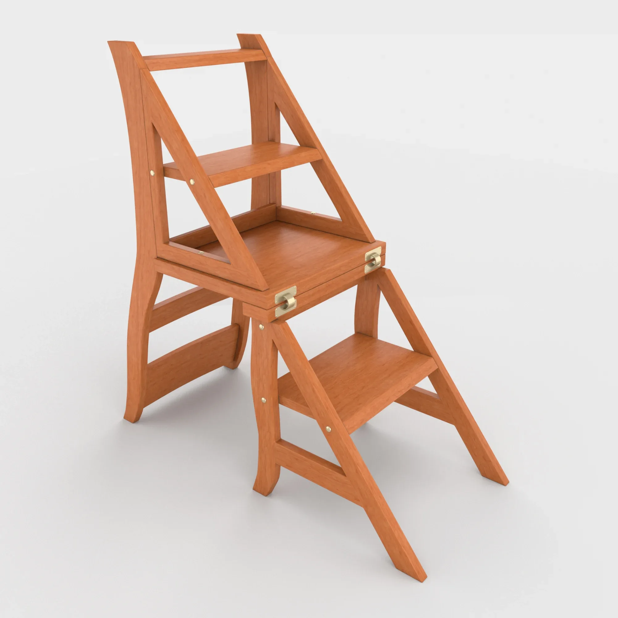 Ladder Chair + Rigging and Animation (4 wood versions)