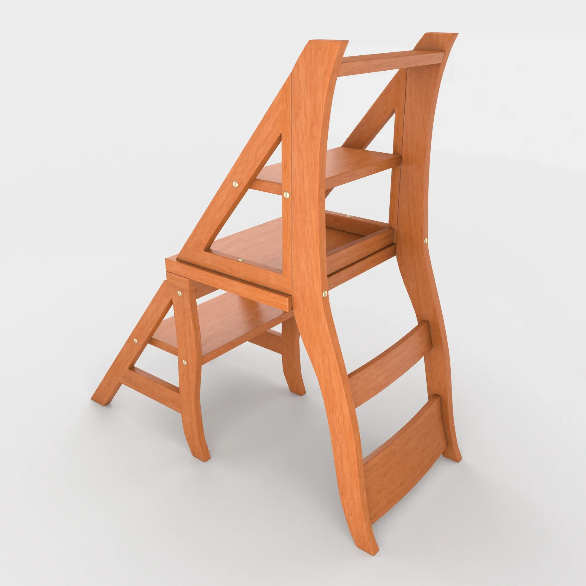 Ladder Chair + Rigging and Animation (4 wood versions)