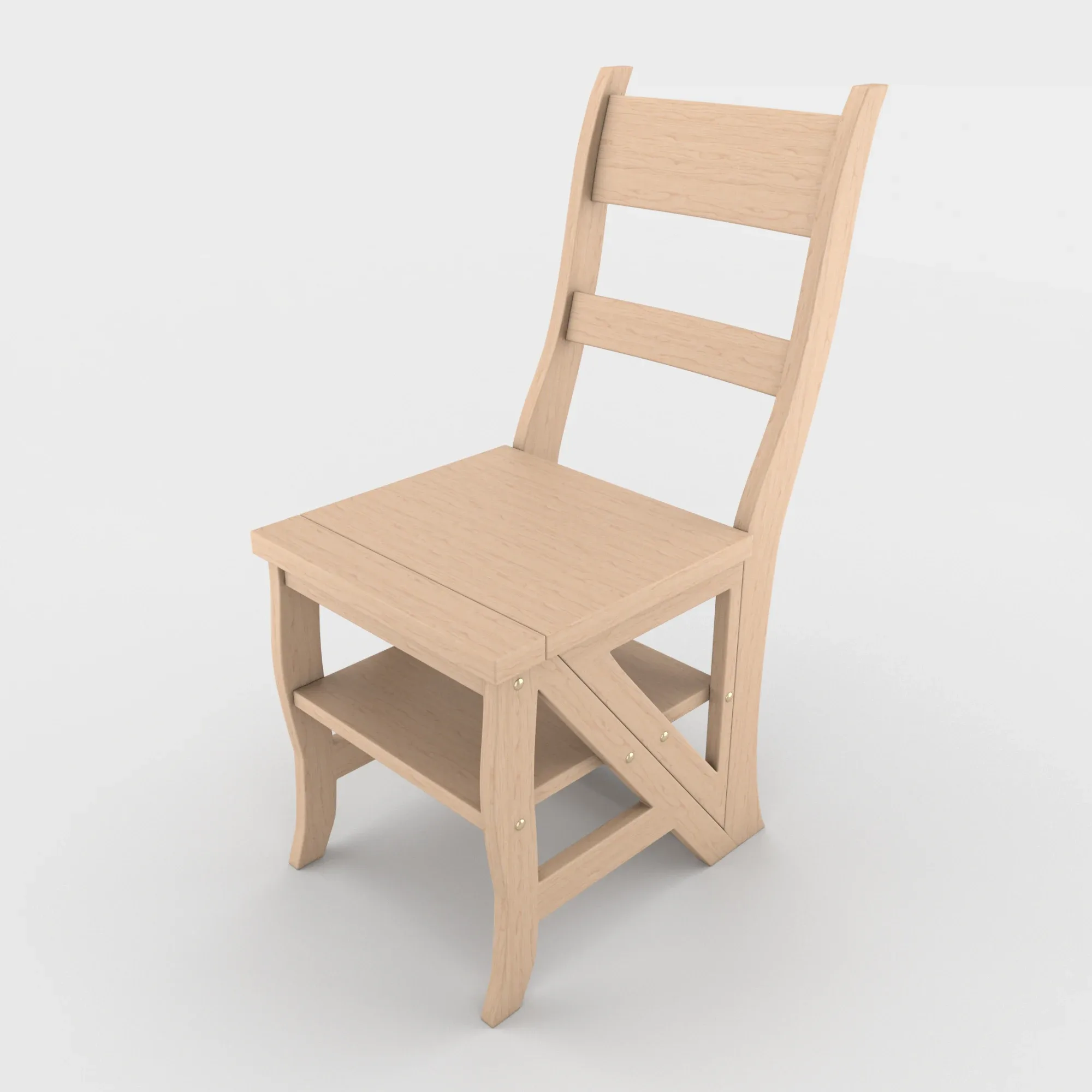 Ladder Chair + Rigging and Animation (4 wood versions)