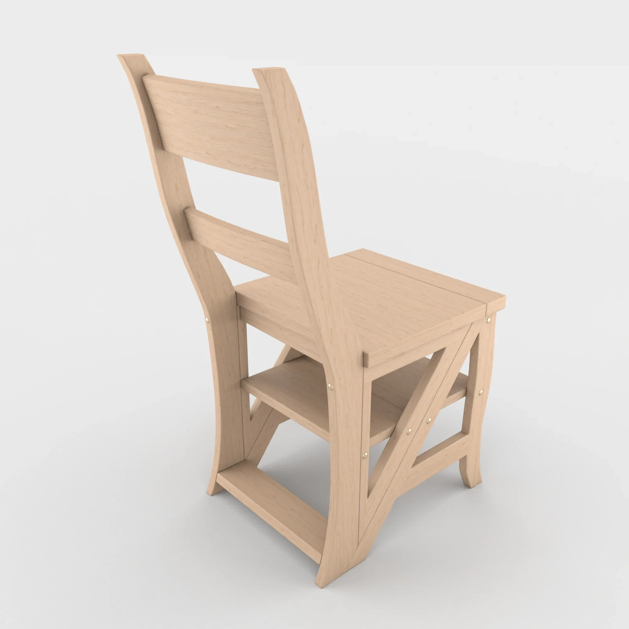 Ladder Chair + Rigging and Animation (4 wood versions)