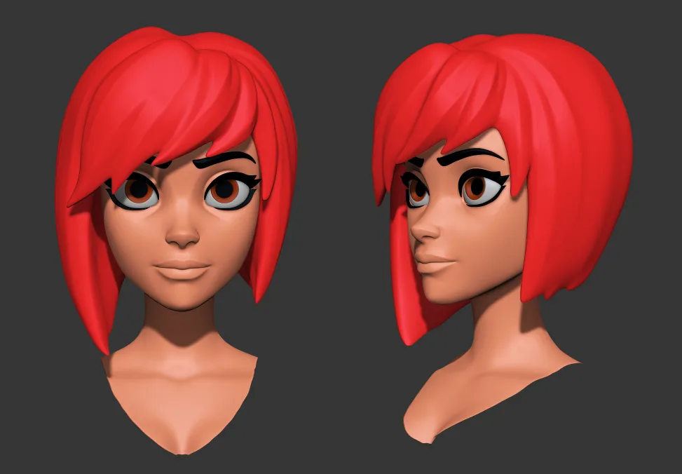 Stylized Female Head Set by Hong Chan Lim