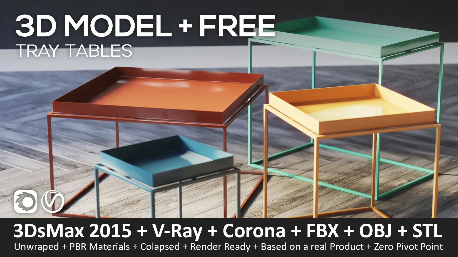 Tray Tables + 7 Colors