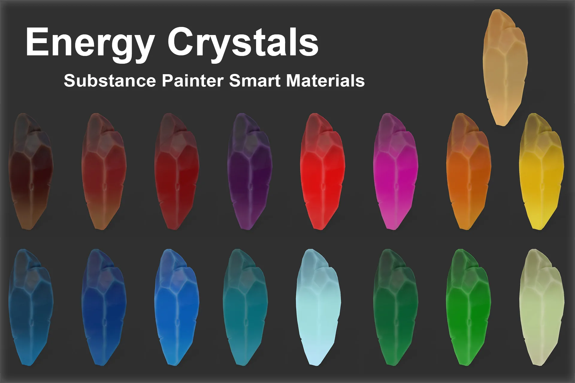 Energy Crystals Smart Materials / Substance Painter Material