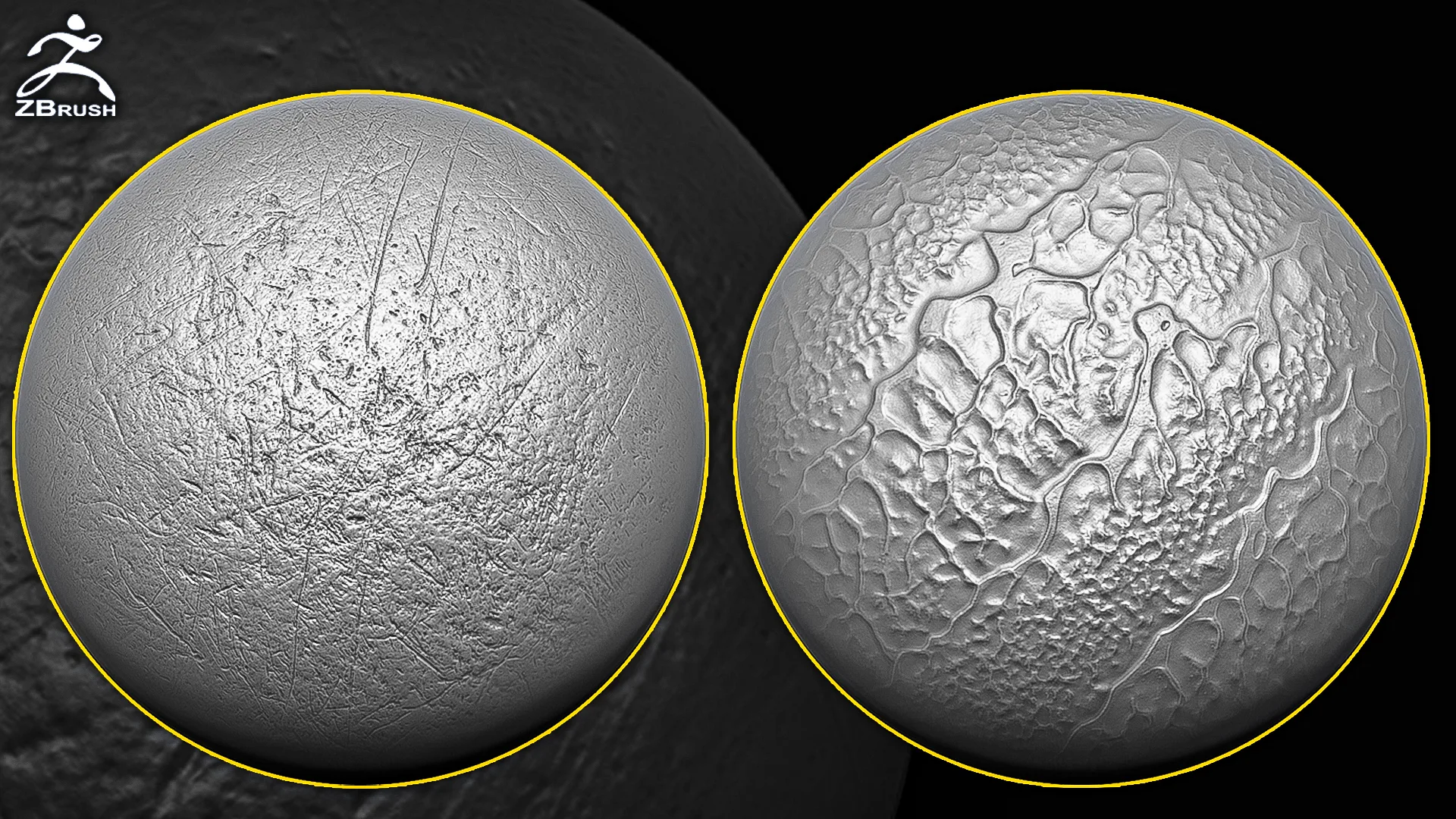 Metal Damaged Brush for ZBrush