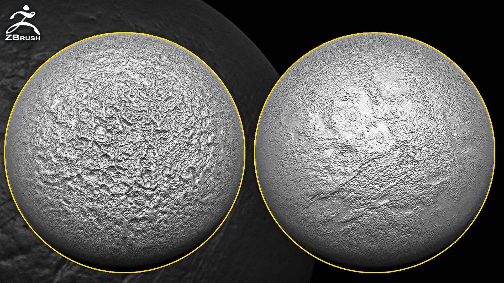 Metal Damaged Brush for ZBrush