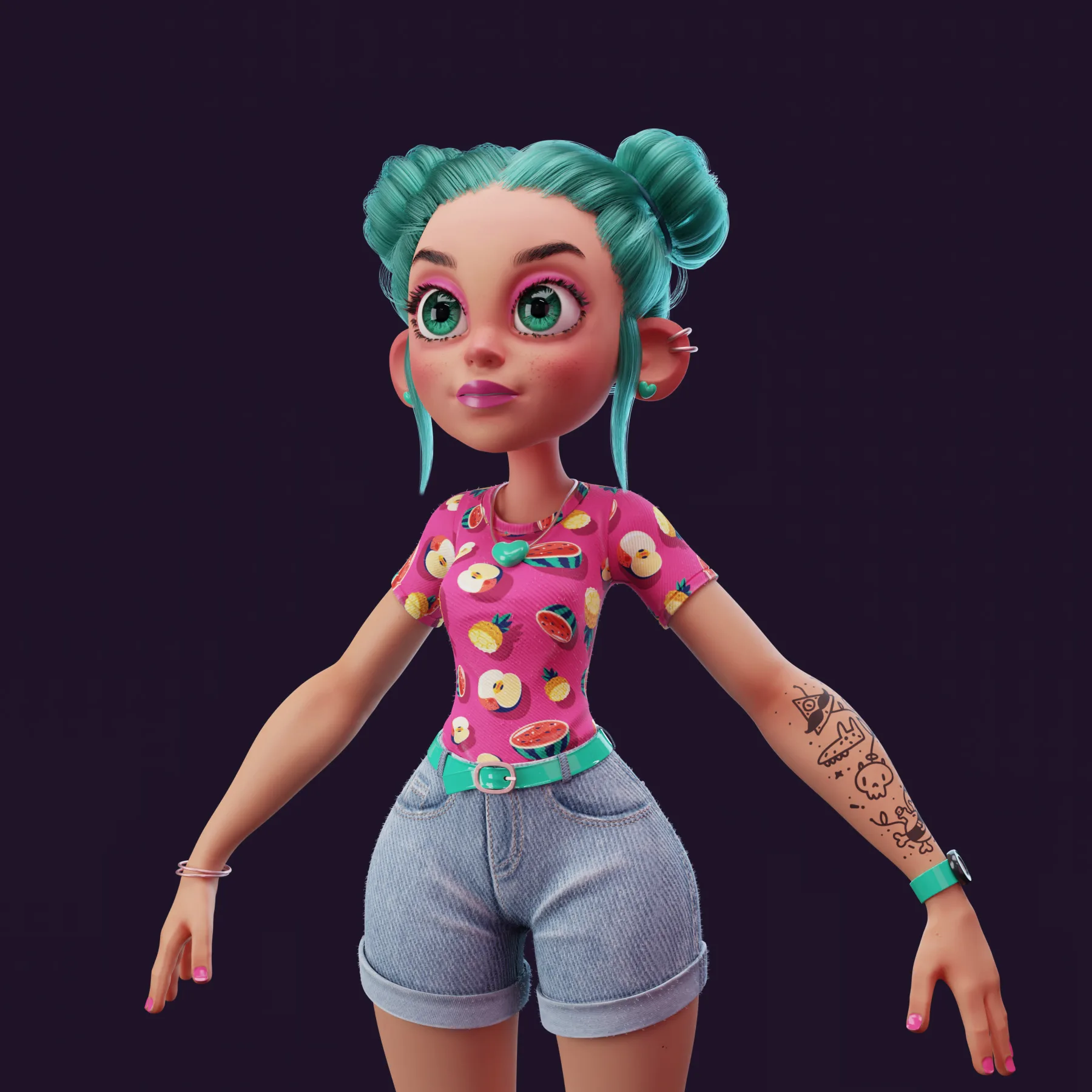 3D Character Creation for animation in Blender & Substance Painter