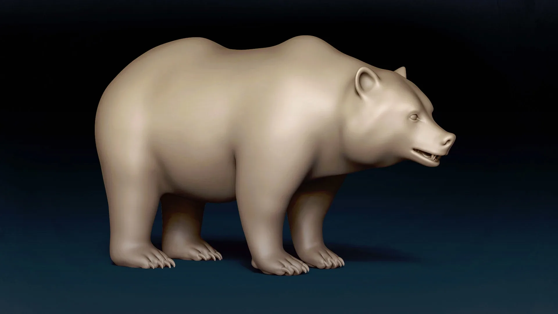 Brown Bear Basemesh 3D model