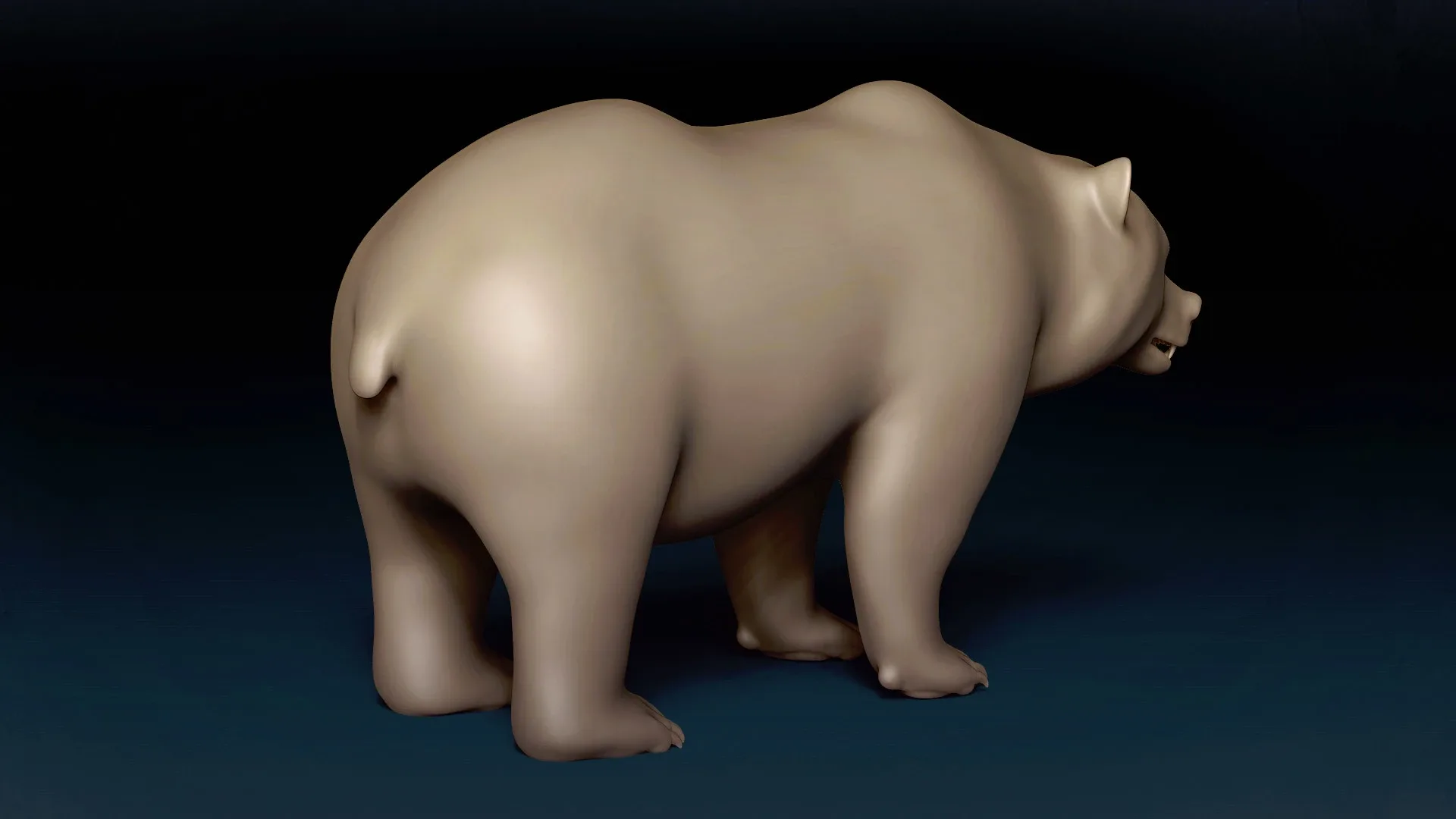 Brown Bear Basemesh 3D model