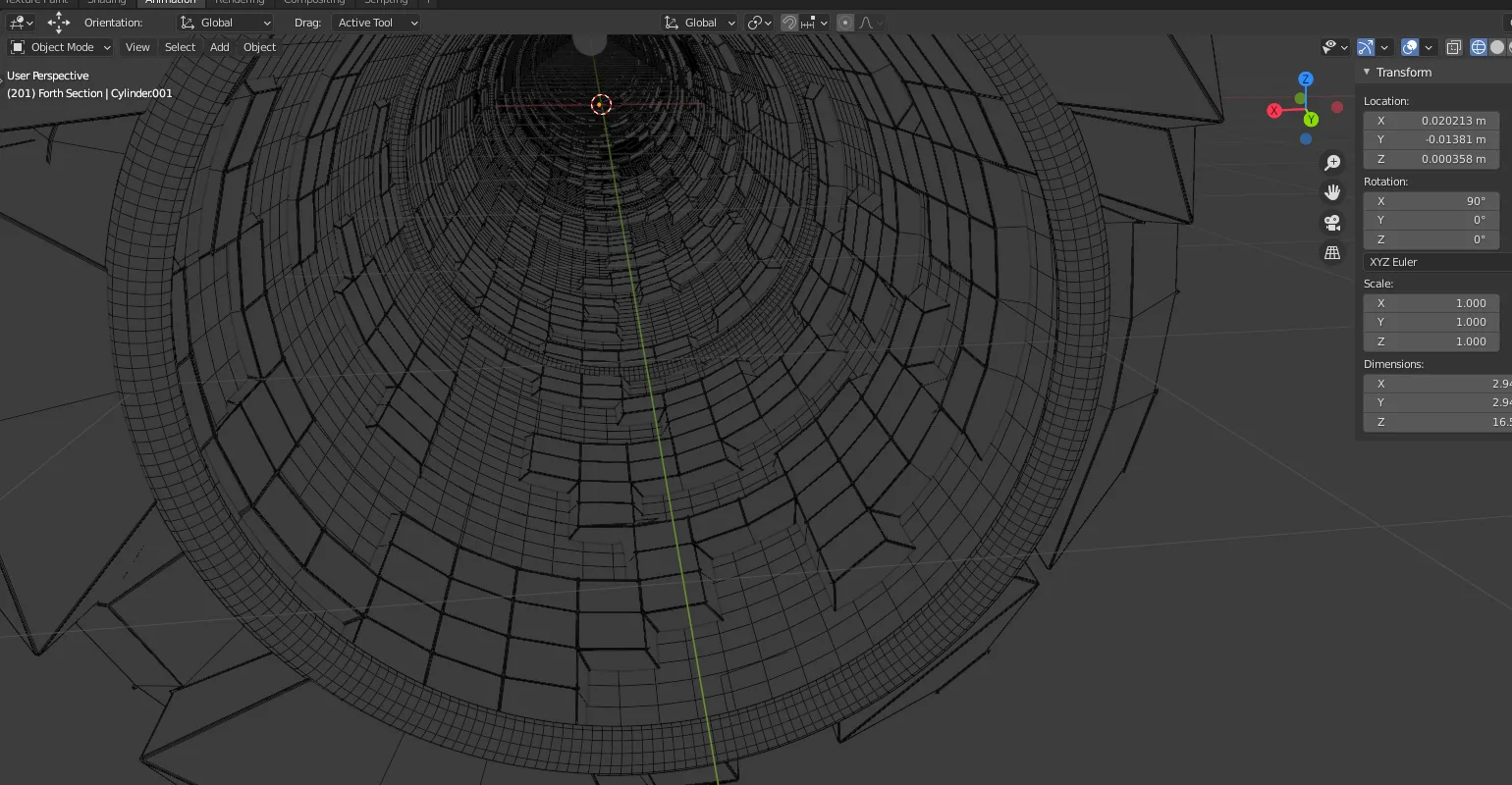 Sci-Fi Tunnel Time Warp Portal 3D Model