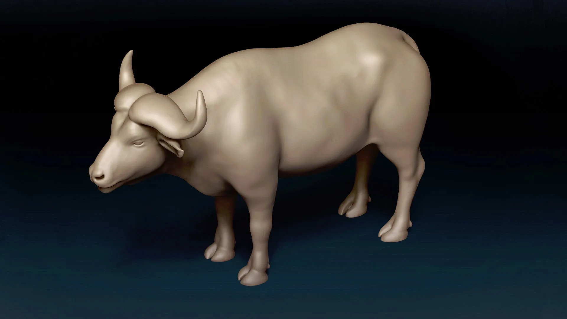 African Buffalo Basemesh 3D model