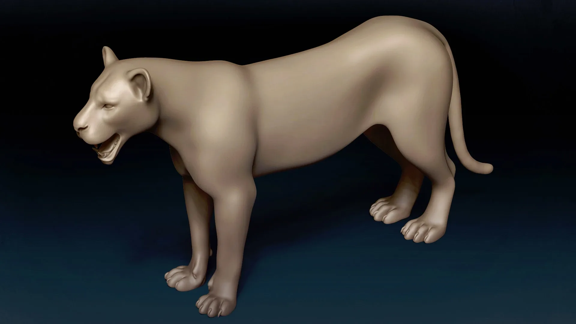 Lioness Basemesh 3D model