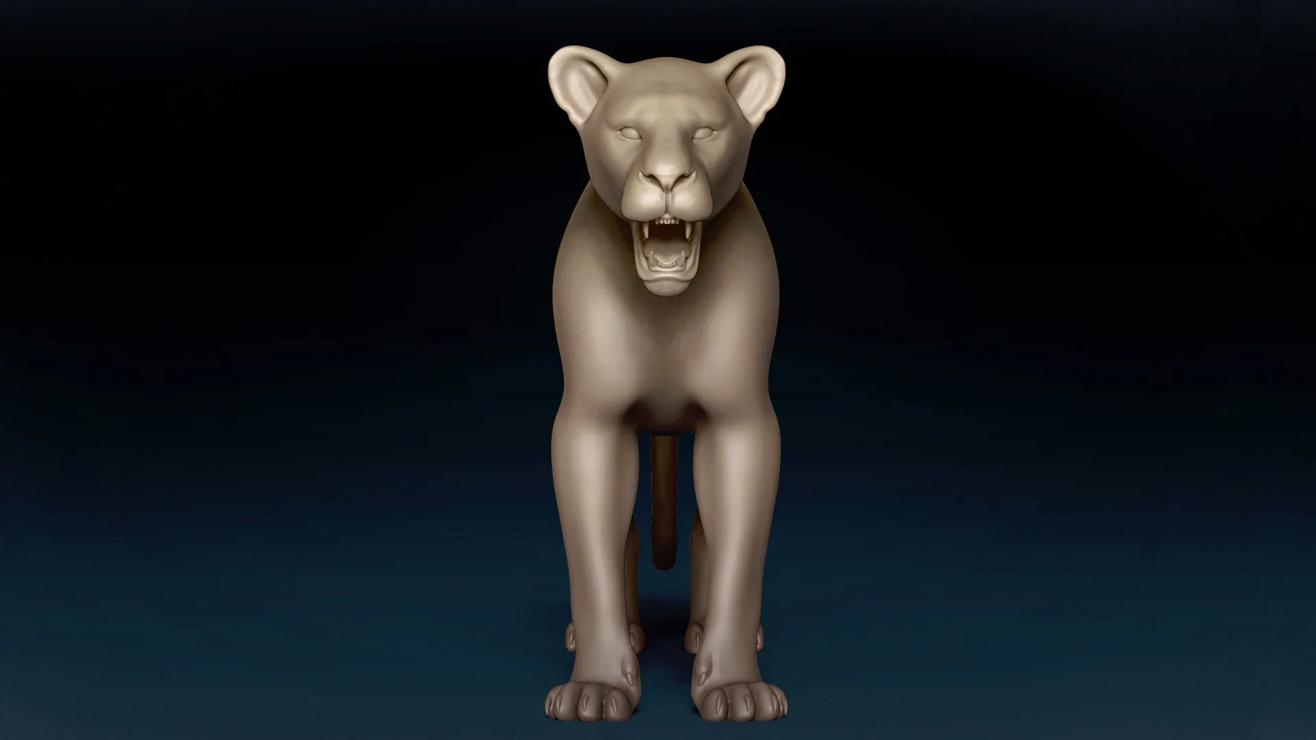 Lioness Basemesh 3D model