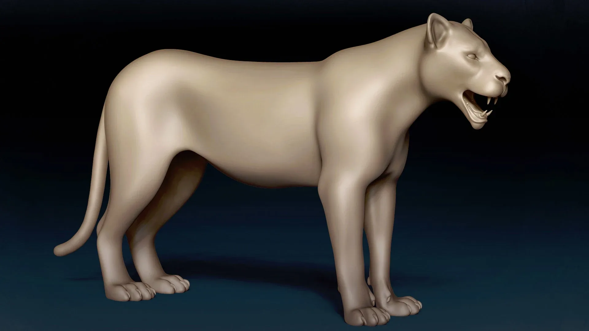Lioness Basemesh 3D model