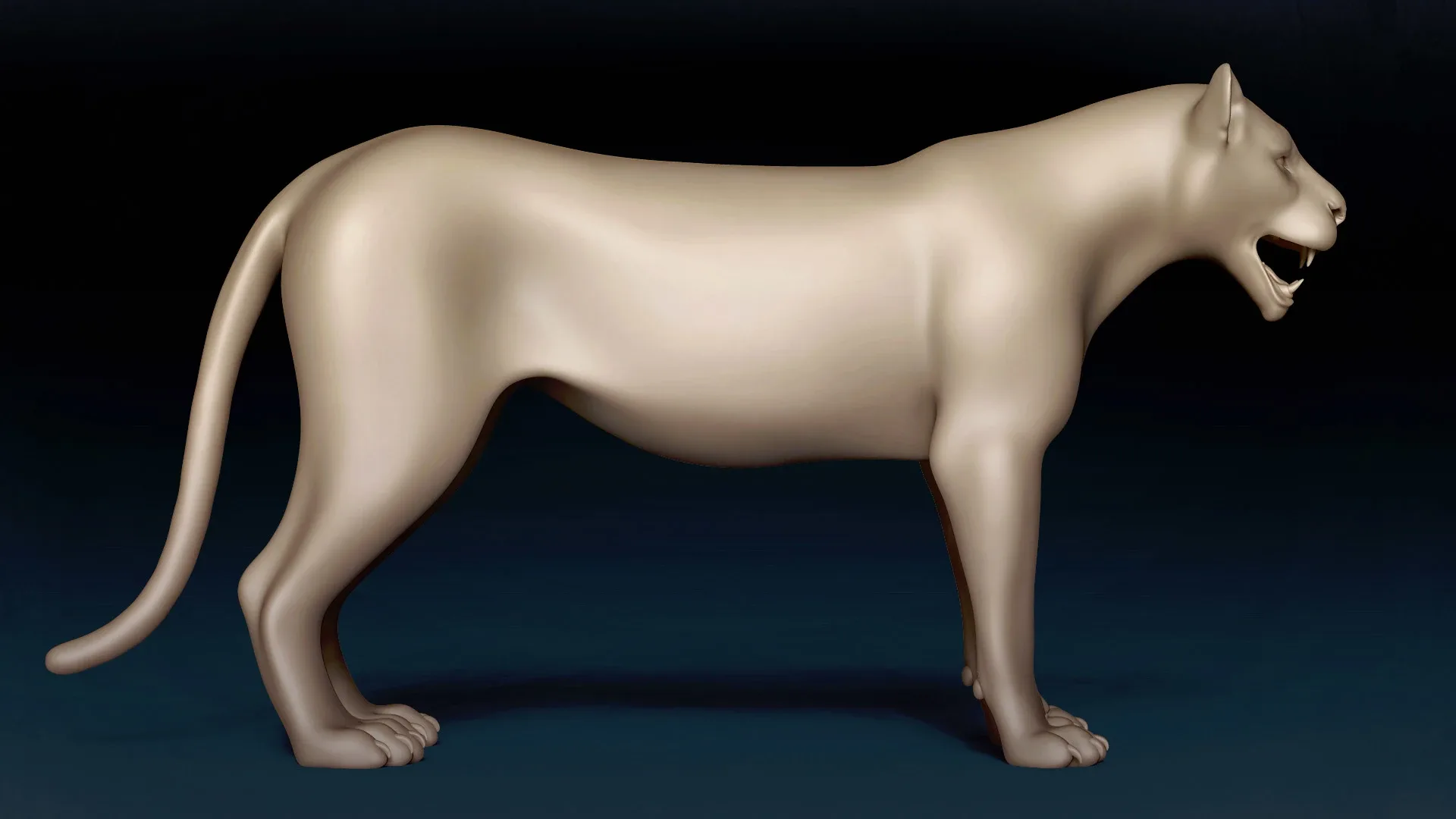 Lioness Basemesh 3D model