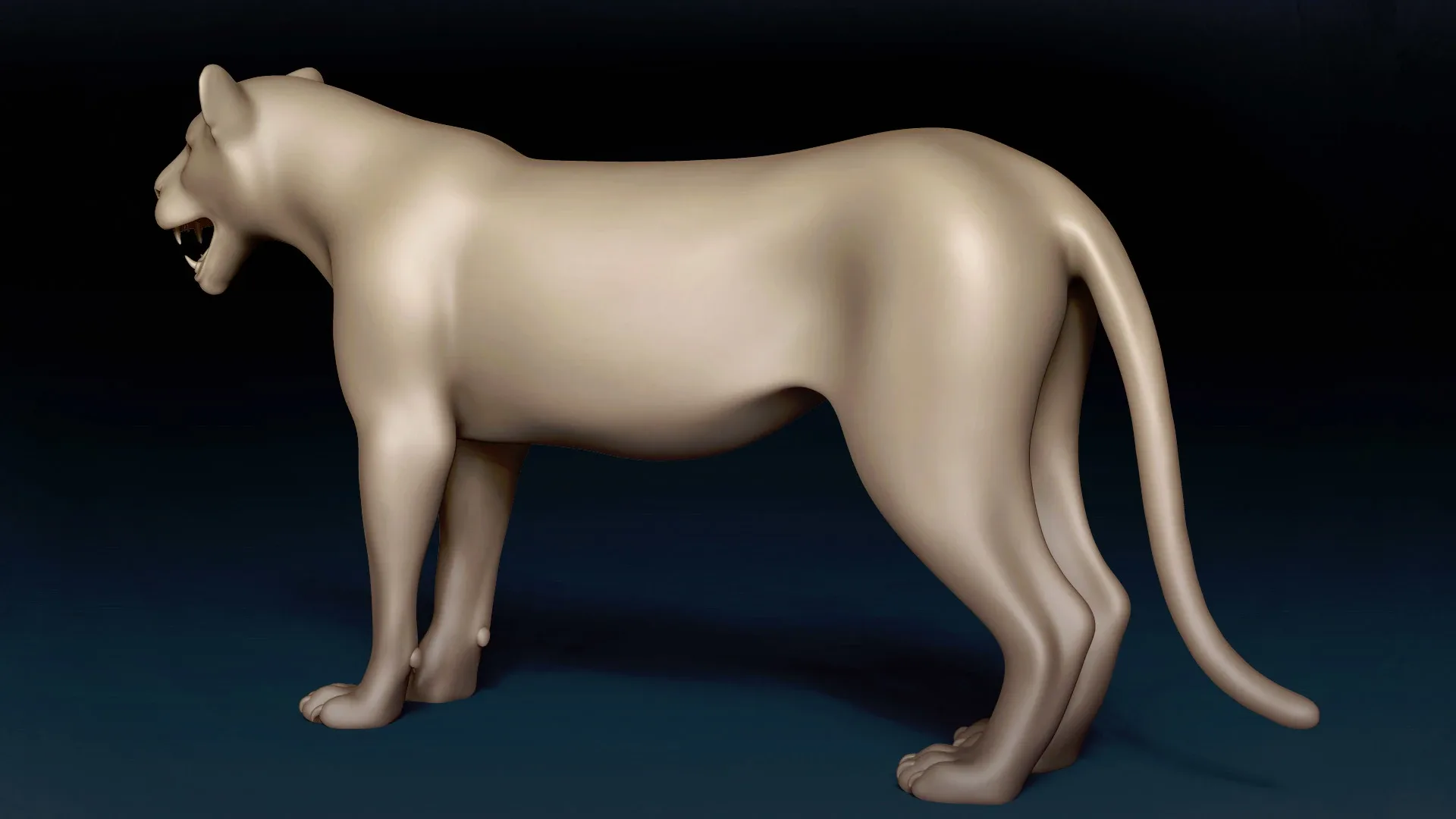 Lioness Basemesh 3D model