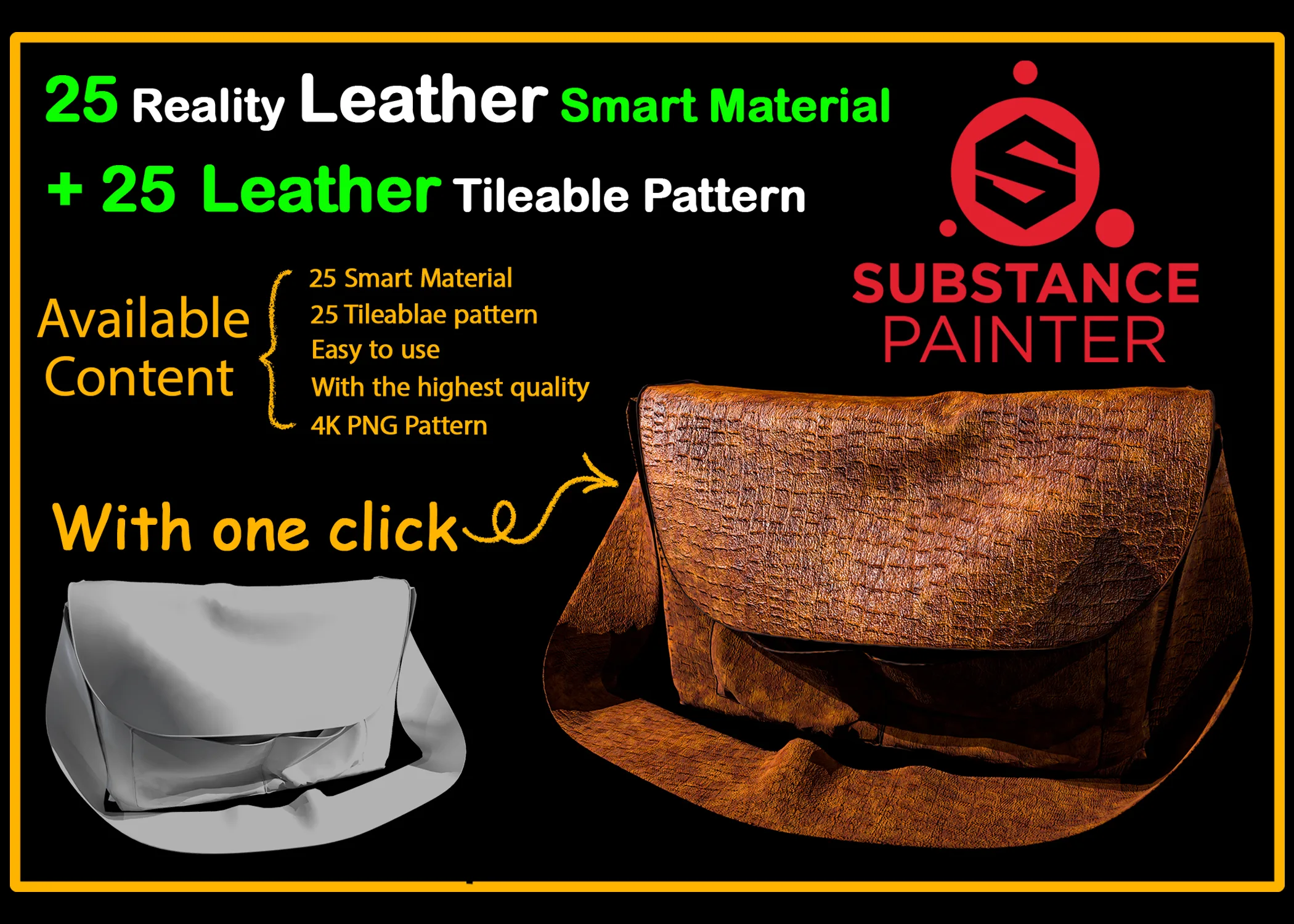 25 Reality Leather Smart Material + 25 Leather Pattern Imperfection - VOL 01