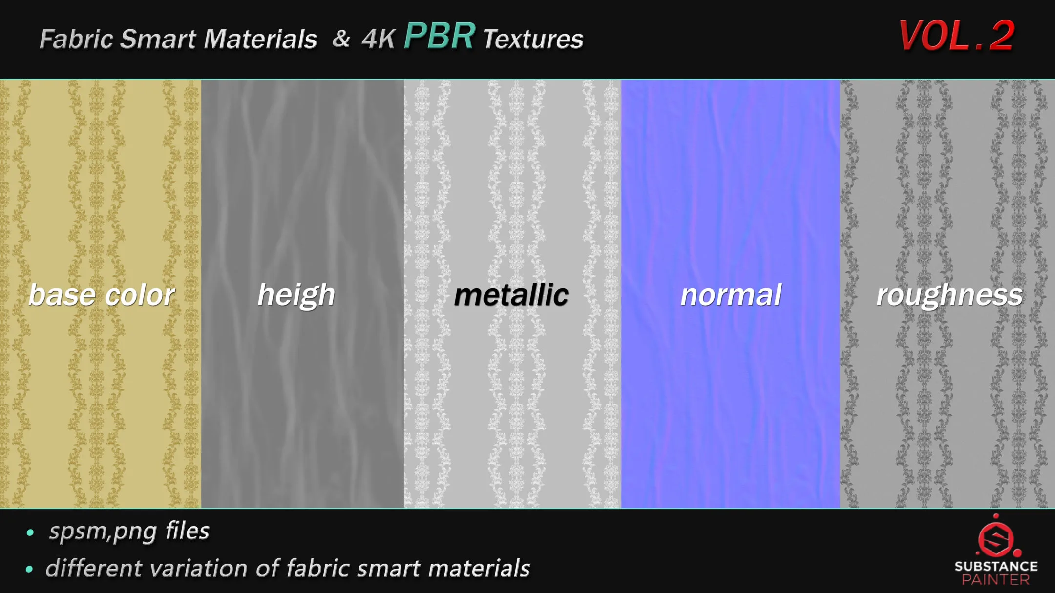 50 High Quality Fabric Smart Material FlippedNormals