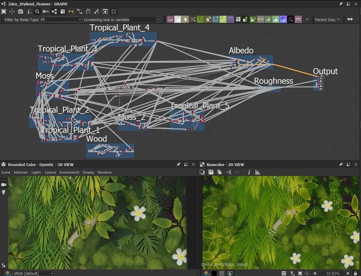 Stylized Vegetation - Substance Designer