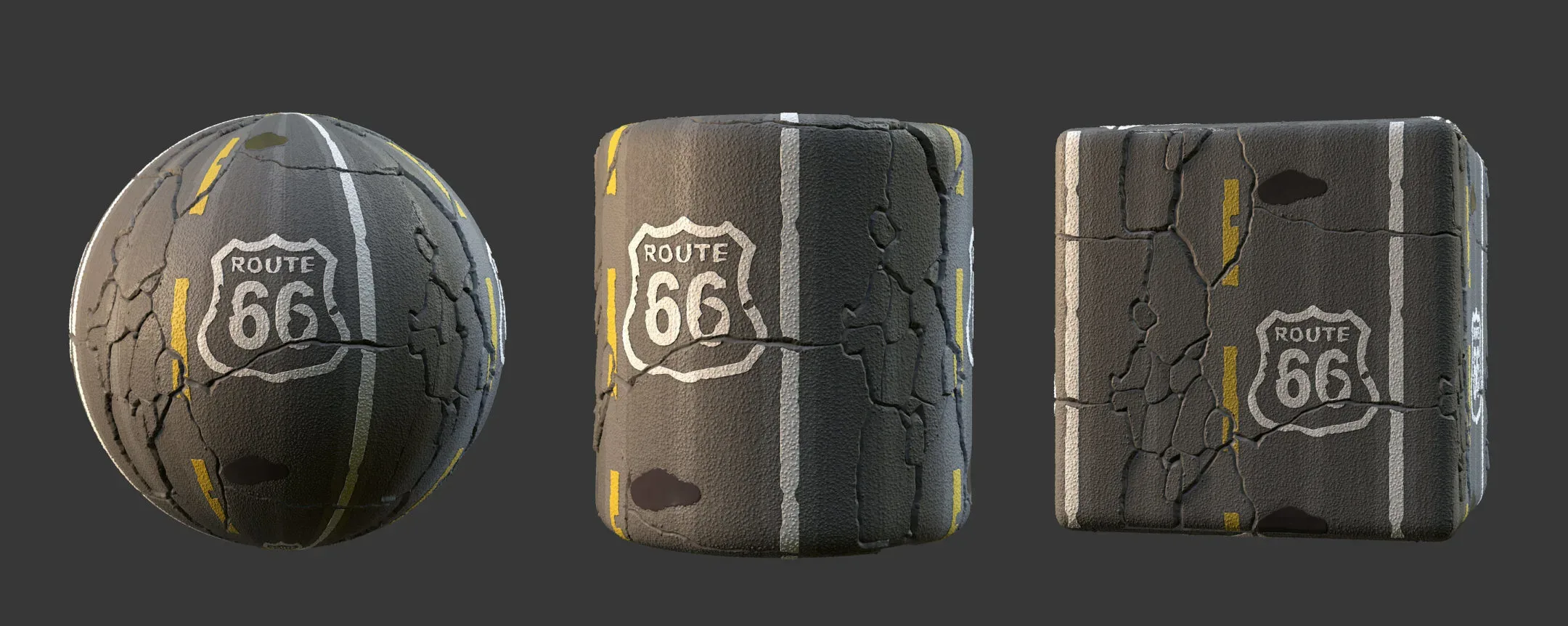 Stylized Road Material - Substance Designer