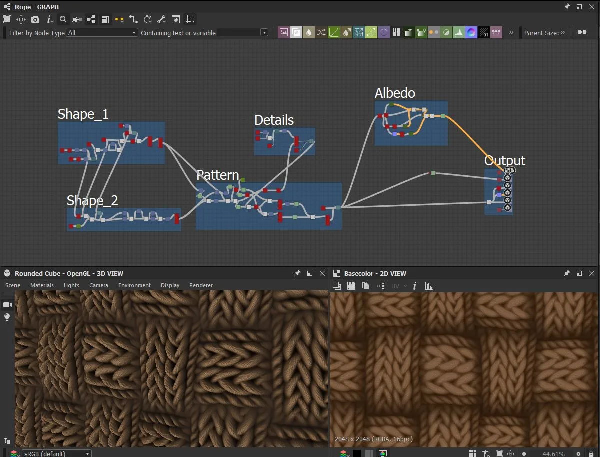 Stylized Fabric Weave Pattern - Substance Designer