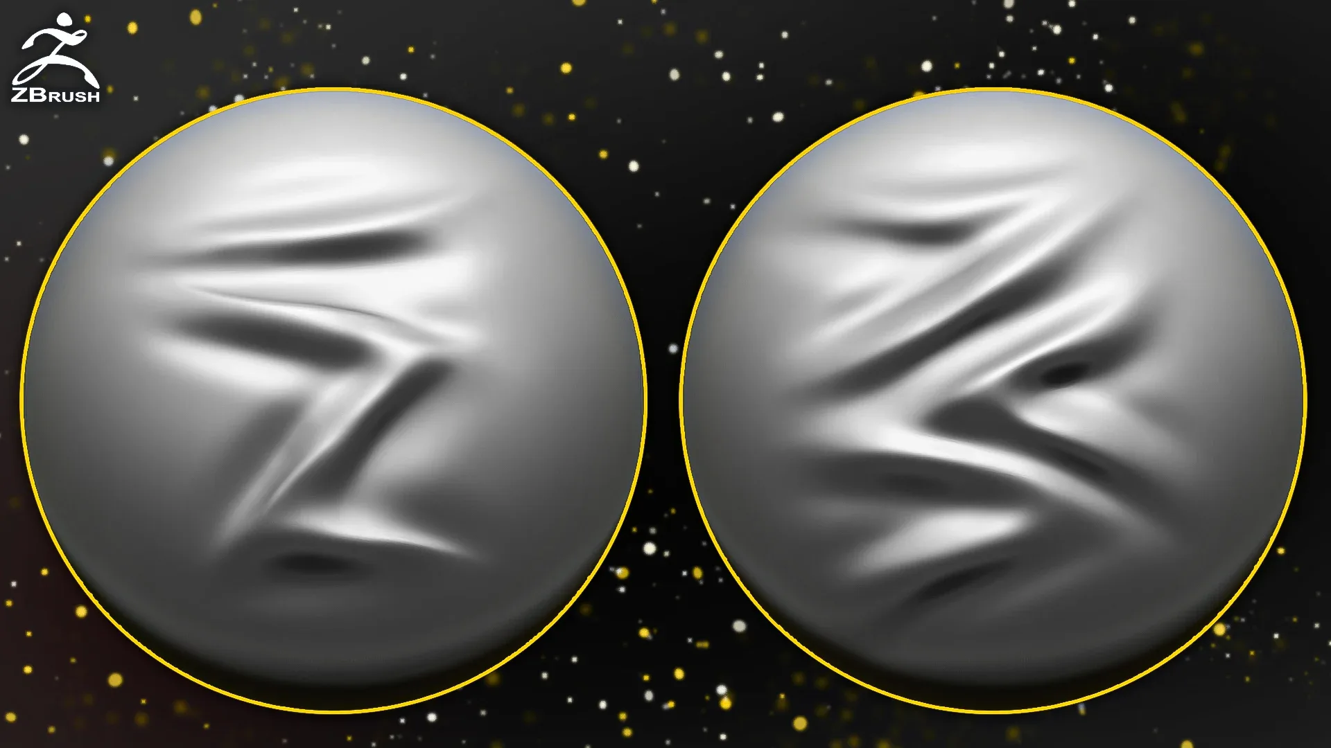 20 Folds Alphas for ZBrush FlippedNormals