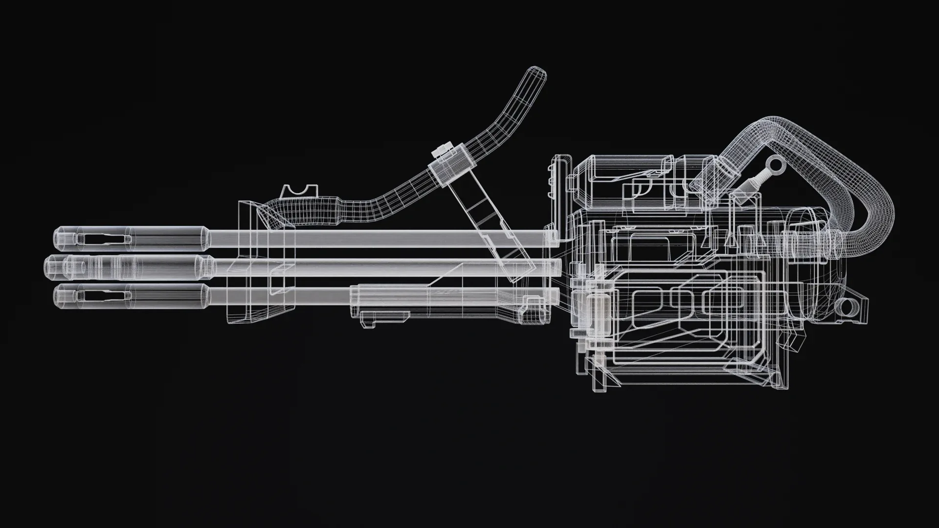 Bazrosh Rifle Scifi Game Ready