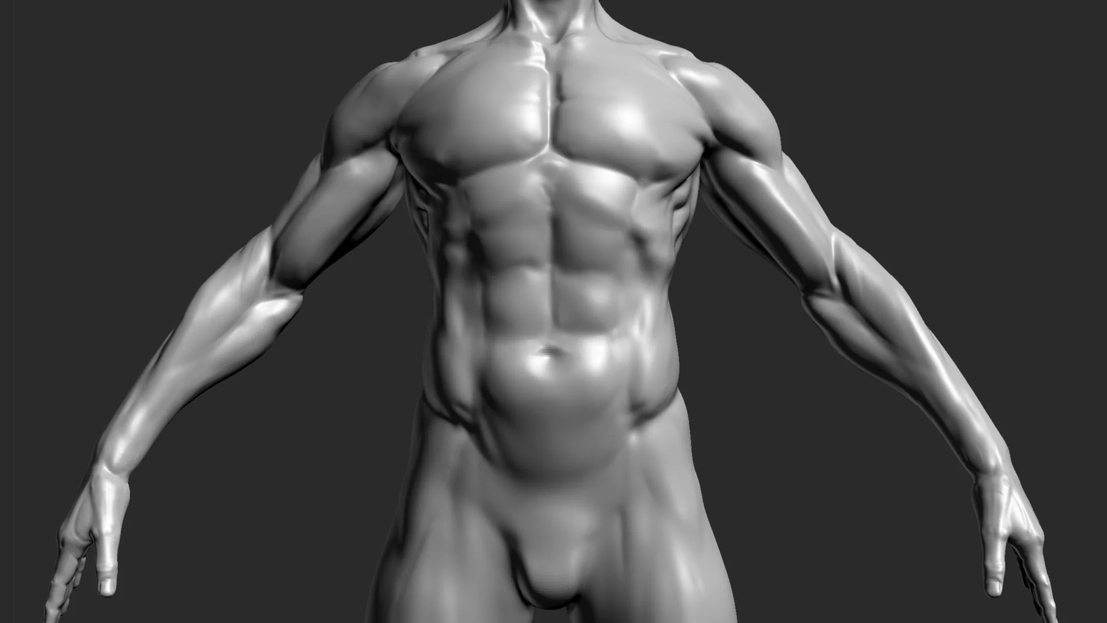 Full Male Body Topology and UV Map