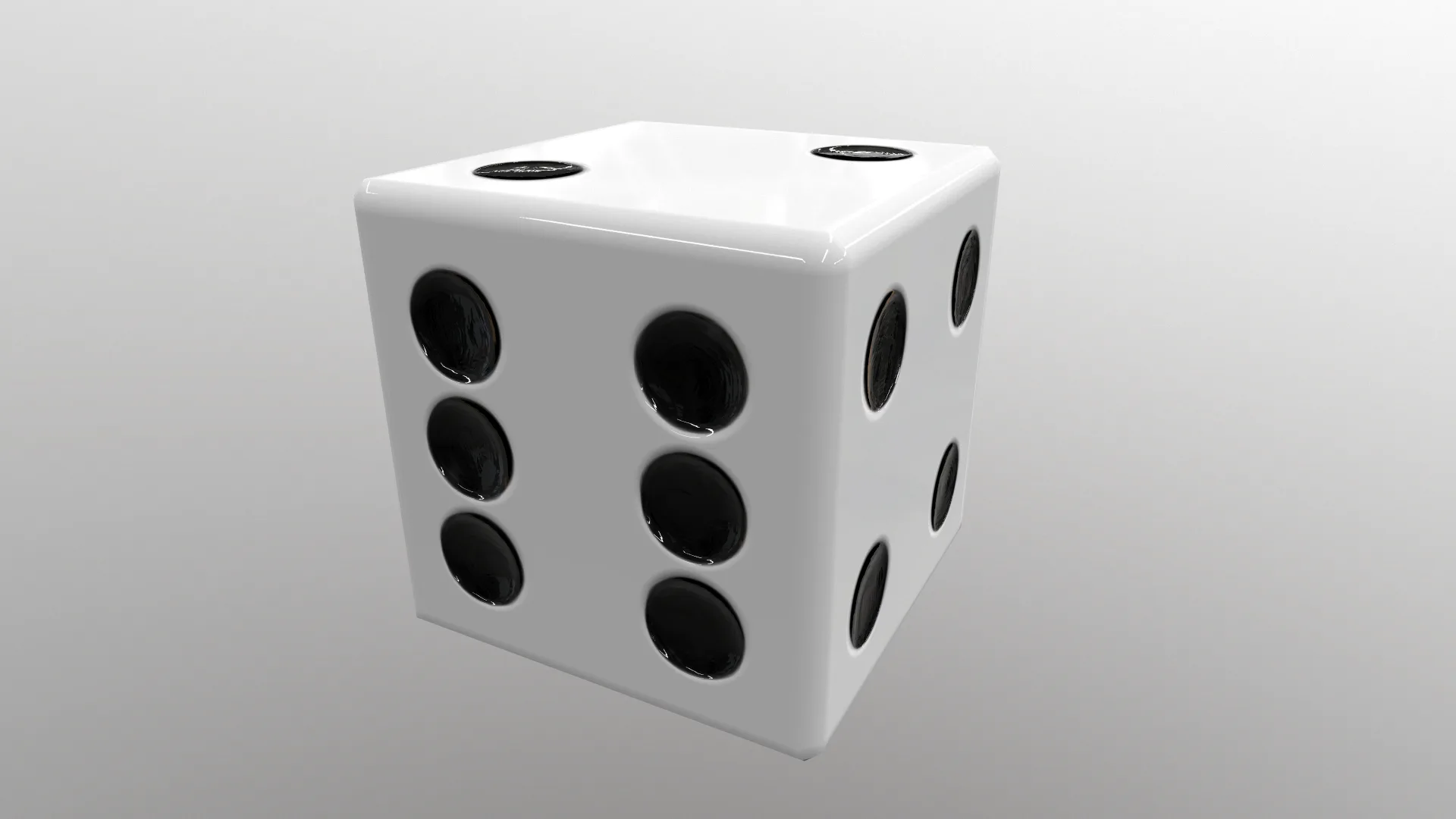 Dice d6 low-poly PBR