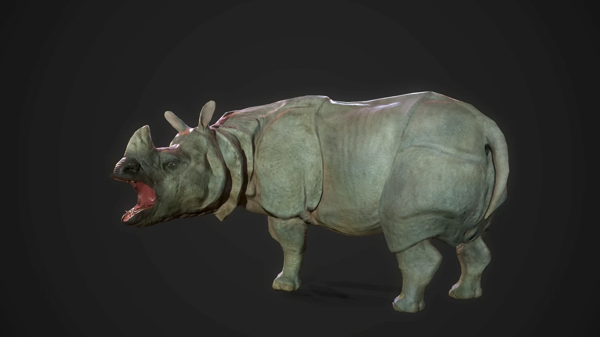 Indian Rhinoceros - Game Ready