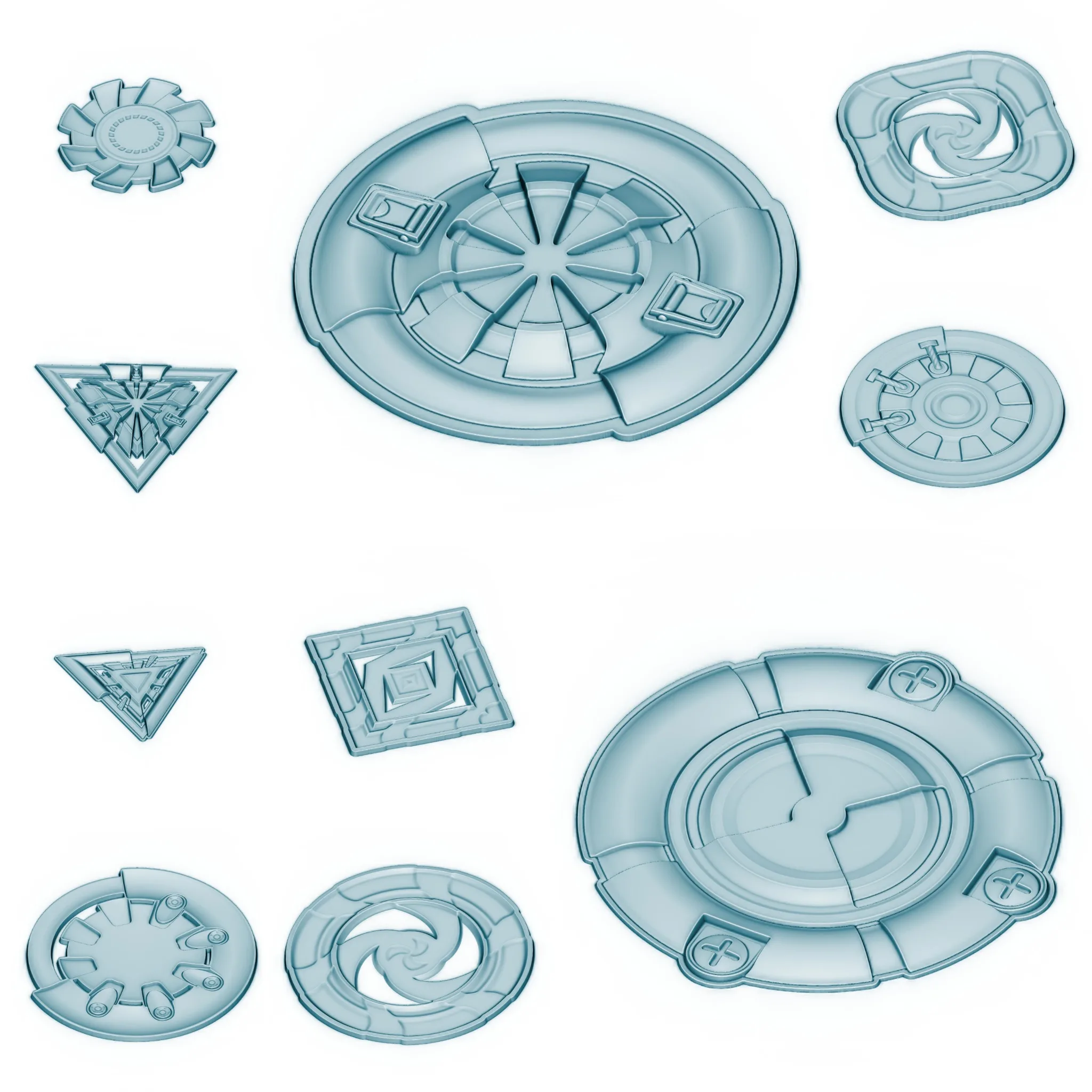 Unique Scifi Alpha Generator | SBSAR + 100 Ready output | Alpha + ColorID + Normal + Mask