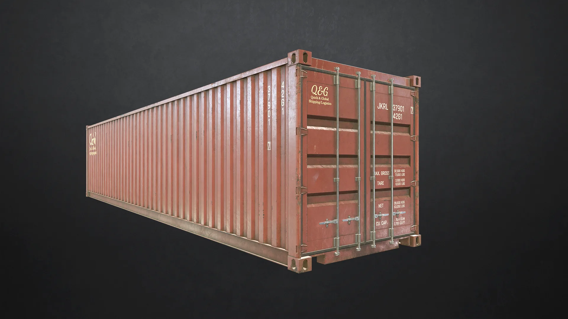 Shipping Container - Low Poly