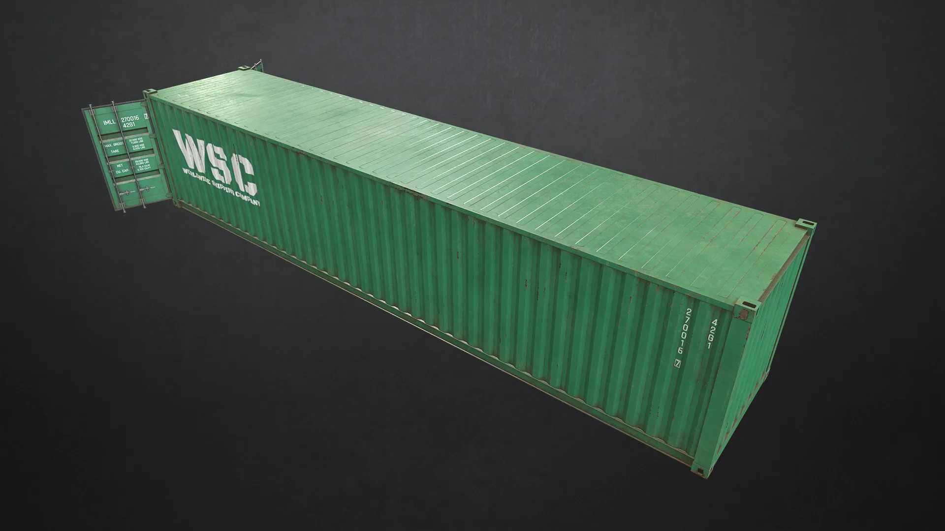 Shipping Container - Low Poly