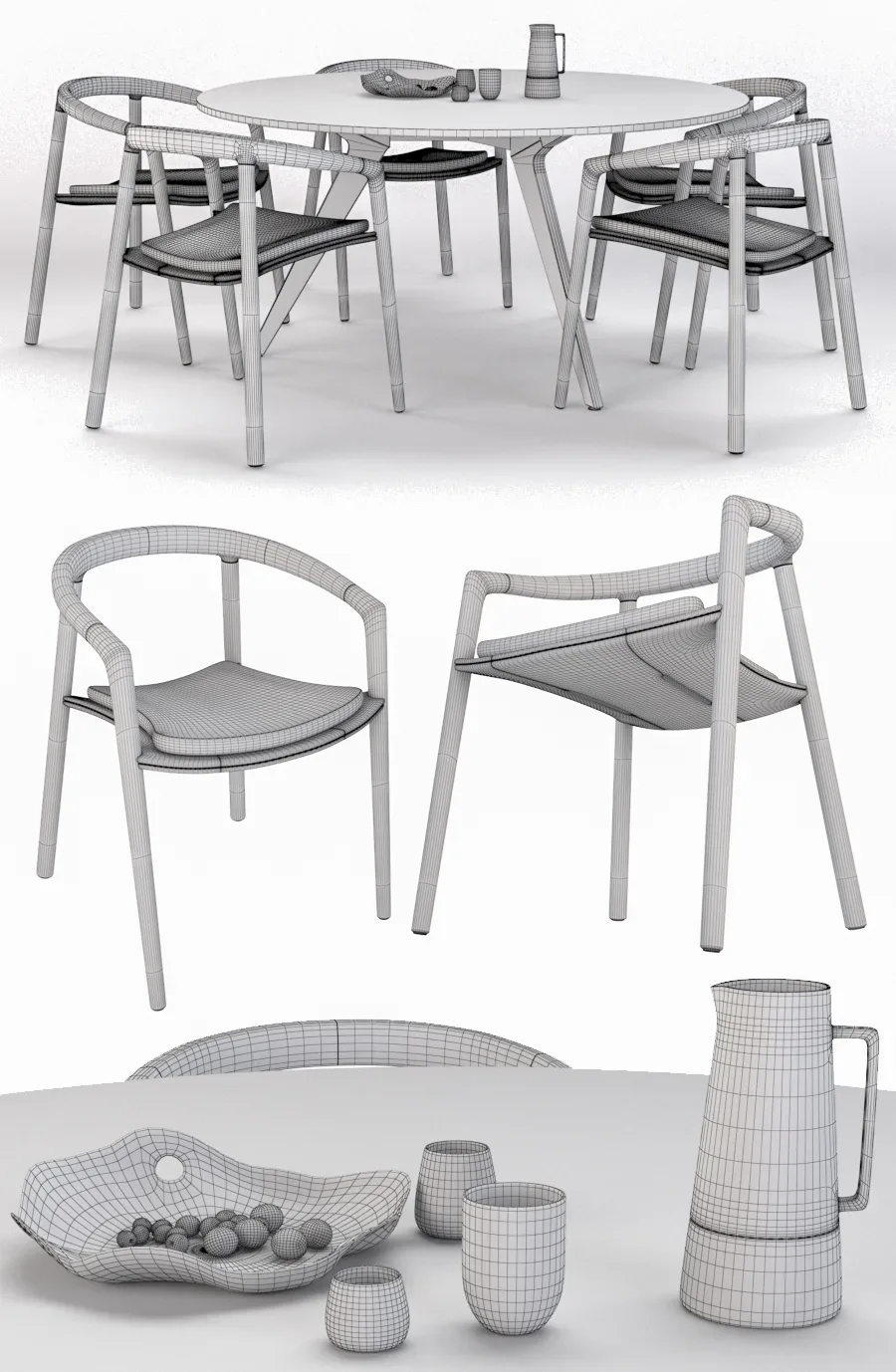 Solid Chair & Torsa Table By Manutti